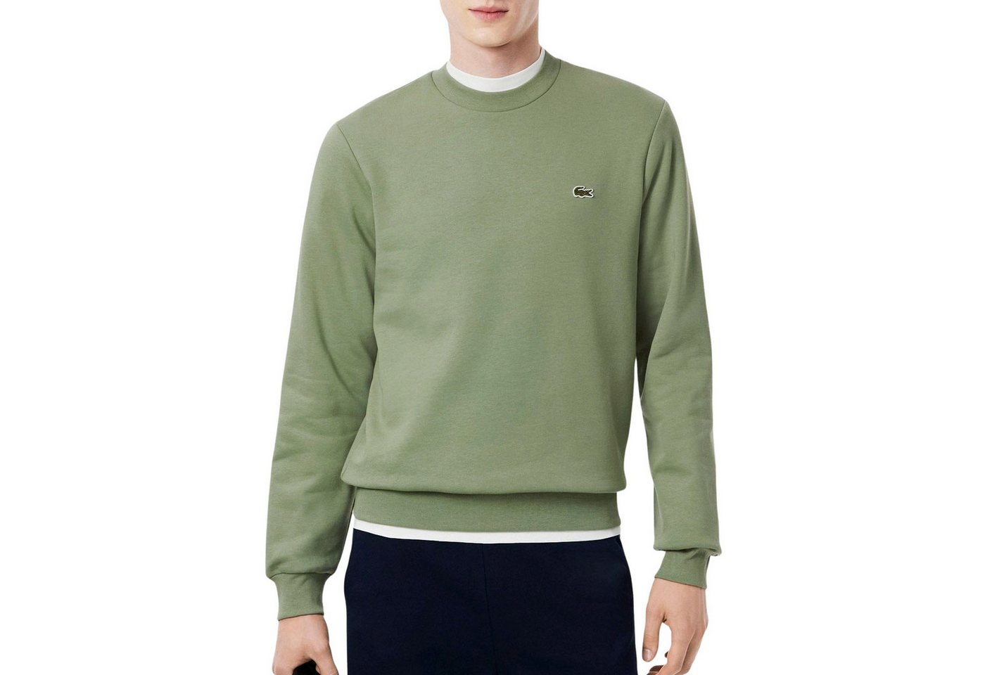 Lacoste Kapuzenpullover Herren Sport Bio Cotton Fleece Crew Pullover von Lacoste