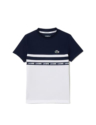 Lacoste-Kinder T-SHIRT-TJ7417-00, Weiß/Navy Blau, 14 ans von Lacoste