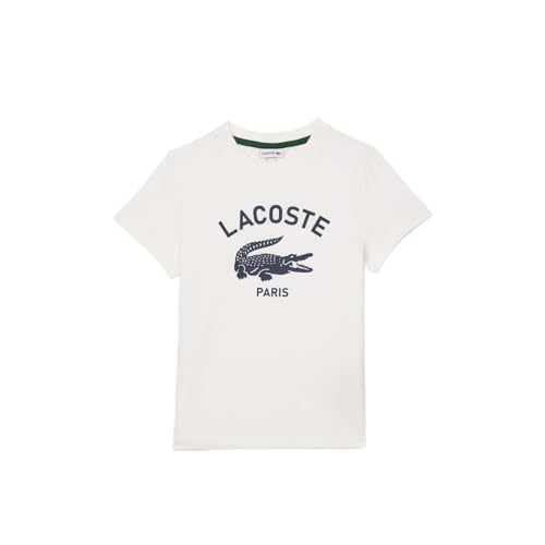 Lacoste Kinder-T-Shirt mit großem Logo, Mehl, 10 Jahre Lacoste Kinder-T-Shirt mit großem Logo, Mehl, 10 Jahre von Lacoste