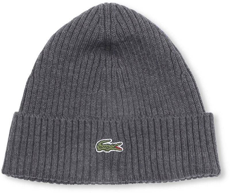 Lacoste Knitted Mütze Wolle Anthrazit - von Lacoste