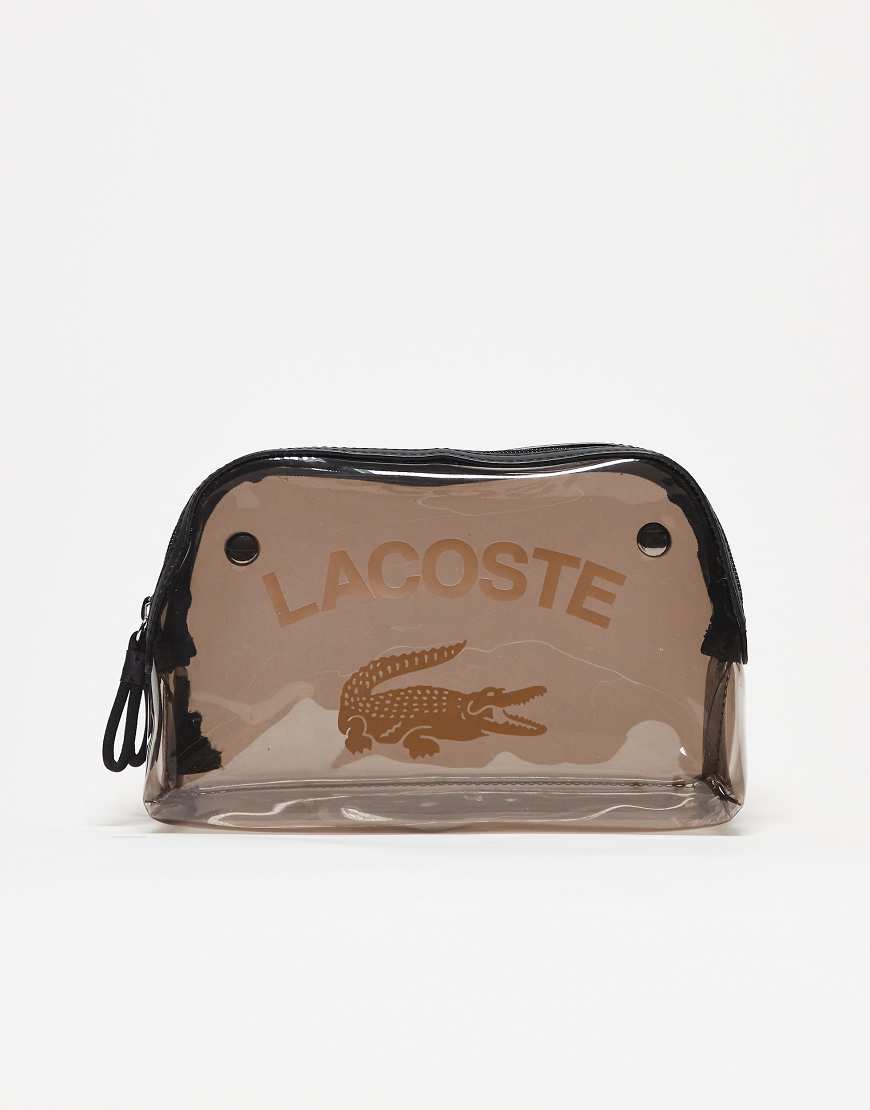 Lacoste - Kulturbeutel in Schwarz mit großem Logo von Lacoste