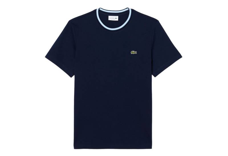 Lacoste Kurzarmshirt T-Shirt mit Logostreifen mit Krokodil-Patch auf der linken Brust Lacoste Kurzarmshirt T-Shirt mit Logostreifen mit Krokodil-Patch auf der linken Brust von Lacoste
