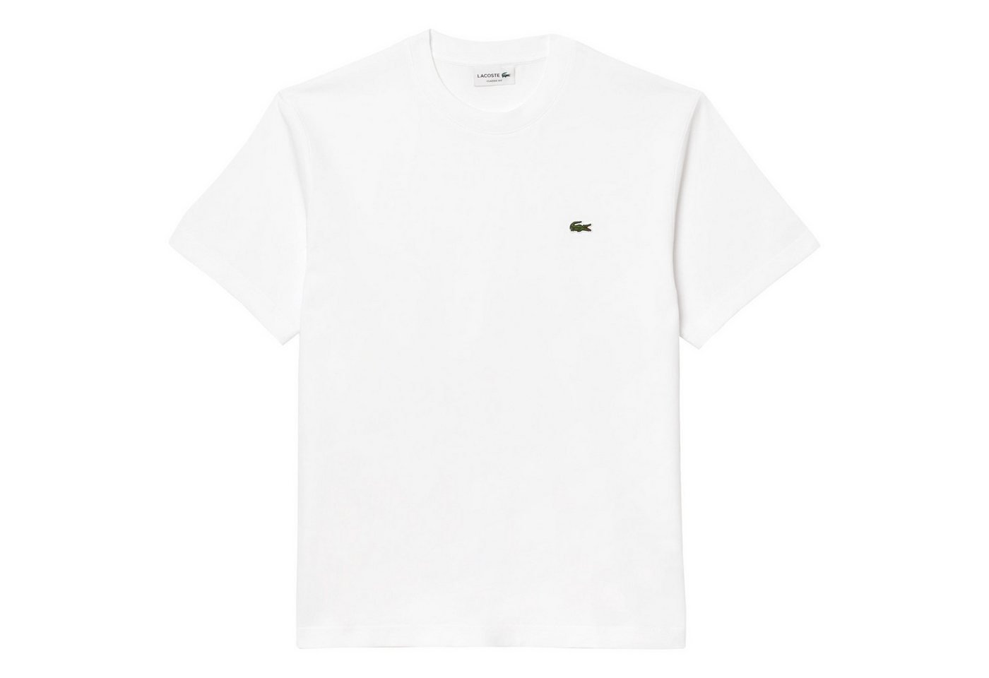 Lacoste Kurzarmshirt T-Shirt mit aufgesticktem Krokodil-Logo auf der Vorderseite von Lacoste