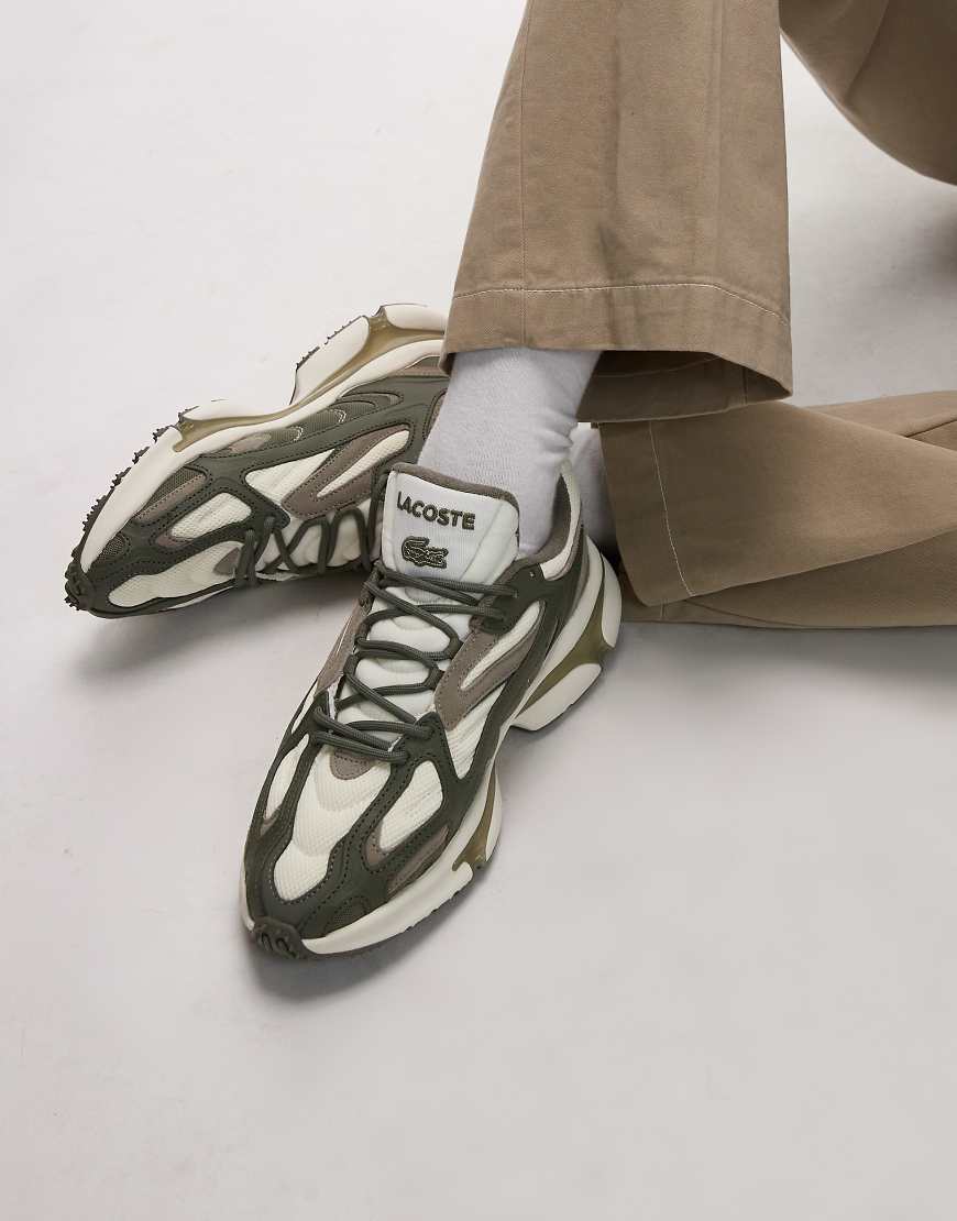 Lacoste - L003 - Sneaker in Khaki/Creme-Grün von Lacoste