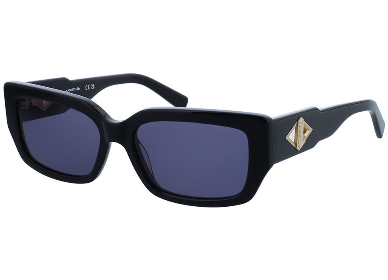 Lacoste L6021S 001 55-16 Sonnenbrille mit Sehstärke erhältlich, Damen, Vollrand, Rechteckig von Lacoste
