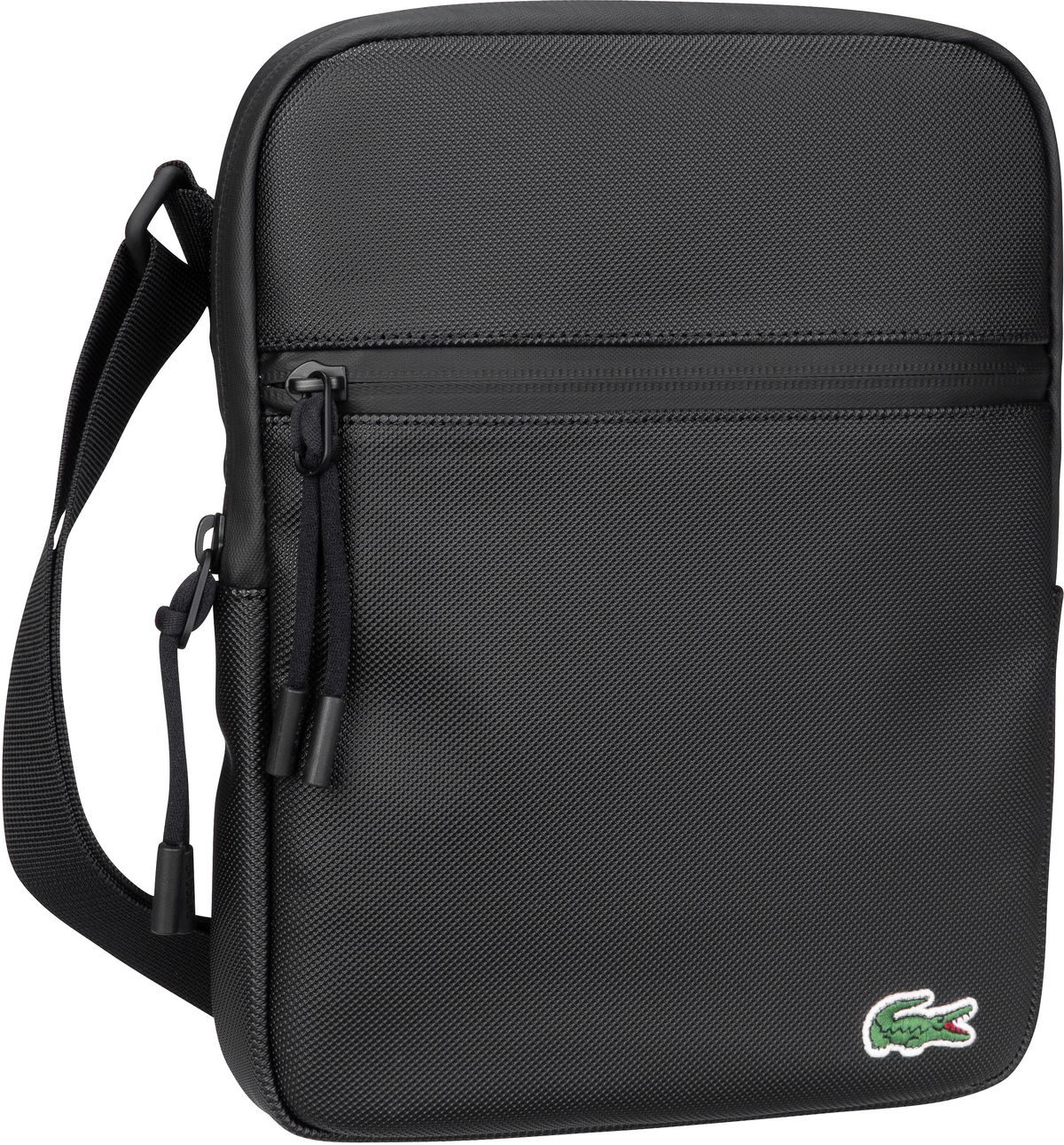 Lacoste LCST Flat Crossover Bag 3308  in Schwarz (3.4 Liter), Umhängetasche von Lacoste