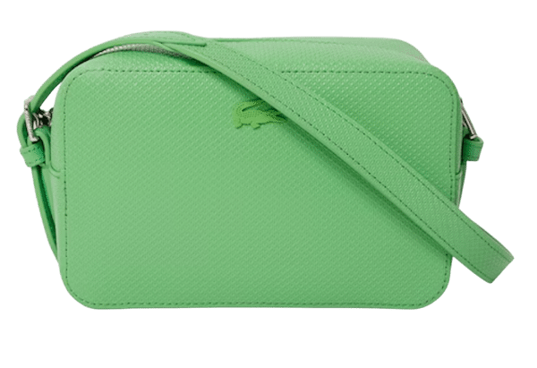 Lacoste - Lacoste Leder Umhängetasche, Camera Bag, Grün von Lacoste