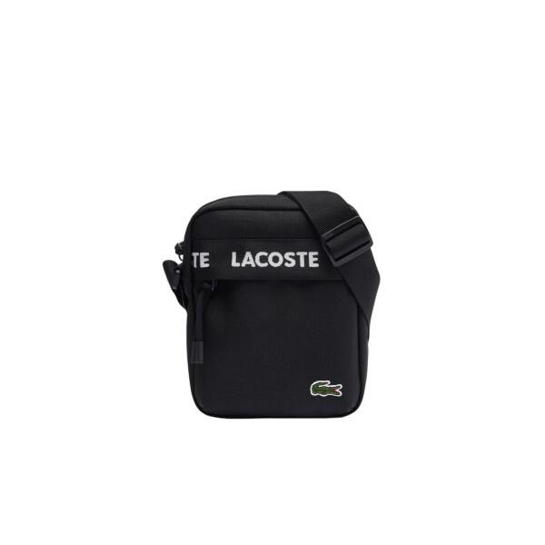 Lacoste - Lacoste Tape Noir Vertical Camera Bag, Umhängetasche, Crossbodytasche, Schwarz von Lacoste