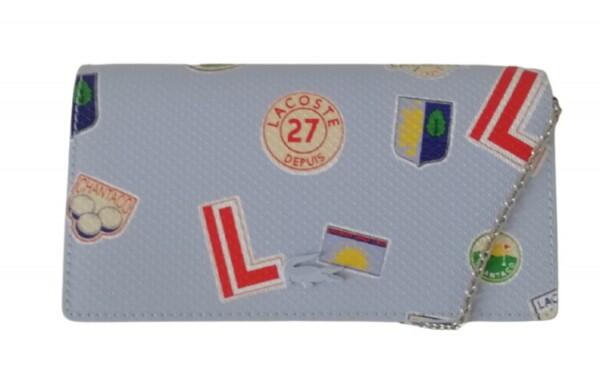 Lacoste - Lacoste Wallet on Chain Chantaco, Hellblau von Lacoste