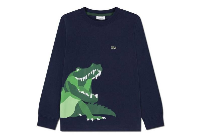 Lacoste Langarmshirt Lacoste Kids Langarmshirt mit XL Krokodil-Print & Logo-Stickerei Marin Lacoste Langarmshirt Lacoste Kids Langarmshirt mit XL Krokodil-Print & Logo-Stickerei Marin von Lacoste