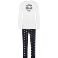 Lacoste Langer Pyjama mit Hose Krokodil-Print in XL von Lacoste
