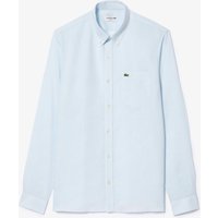 Lacoste Leinenhemd mit Logo-Aufnäher und Brusttasche, Regular Fit in 41 von Lacoste