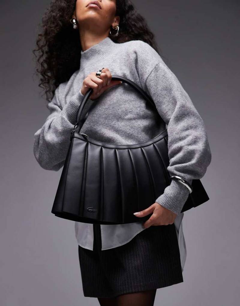 Lacoste - Lenglen - Große Ledertasche in Schwarz mit Logo Lacoste - Lenglen - Große Ledertasche in Schwarz mit Logo von Lacoste