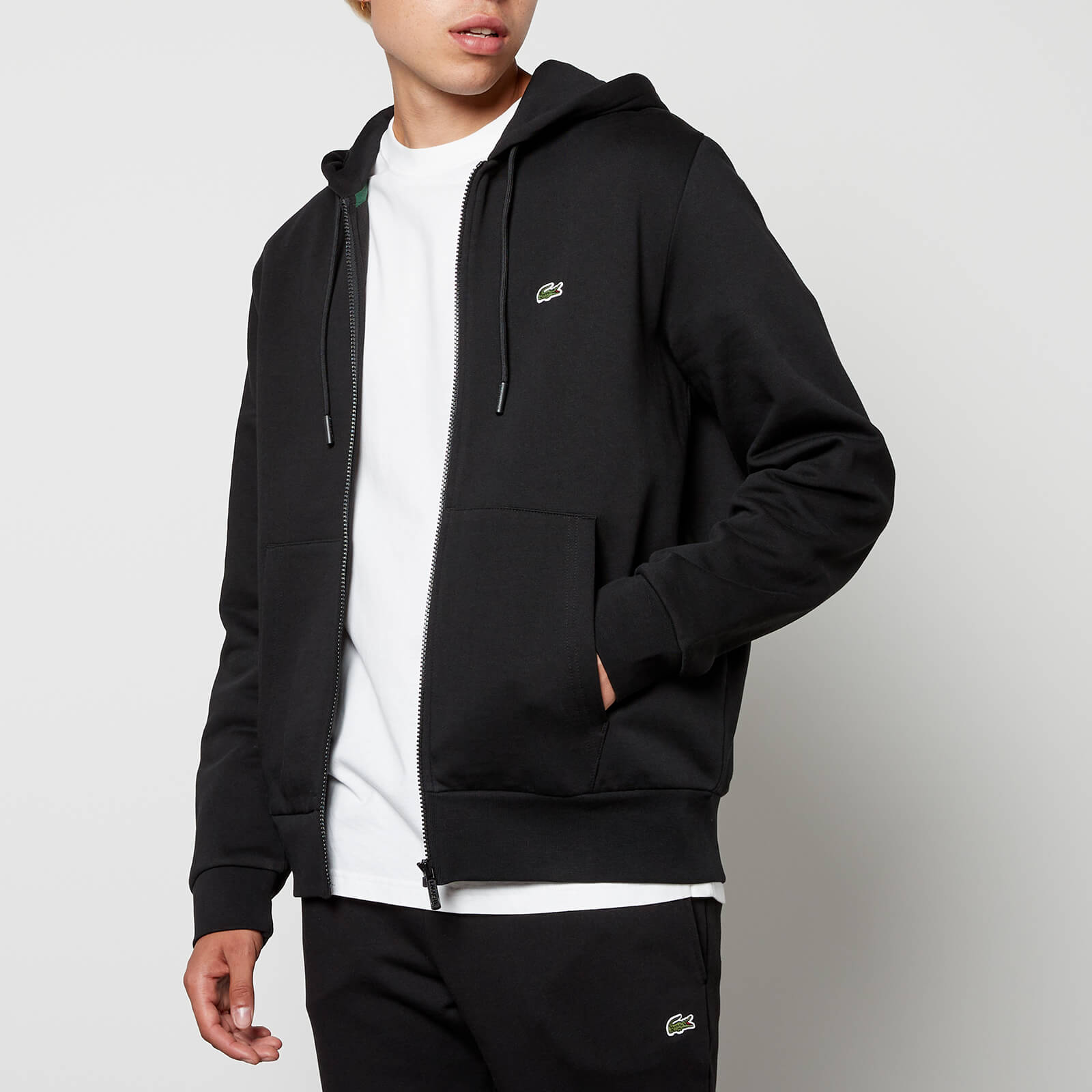 Lacoste Logo-Appliquéd Cotton-Blend Jersey Zip-Up Hoodie - 5/L von Lacoste