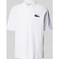 Lacoste Loose Fit Poloshirt mit Logo-Patch in Weiss, Größe S von Lacoste