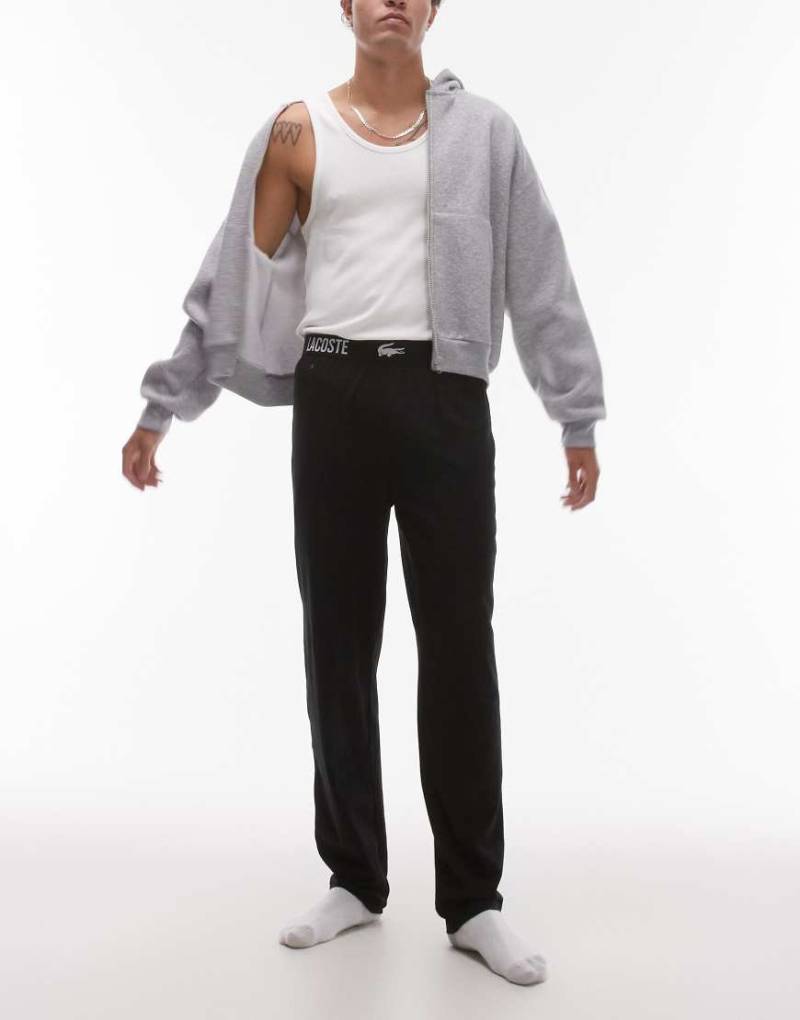 Lacoste - Loungewear-Hose in Schwarz mit Bundband von Lacoste