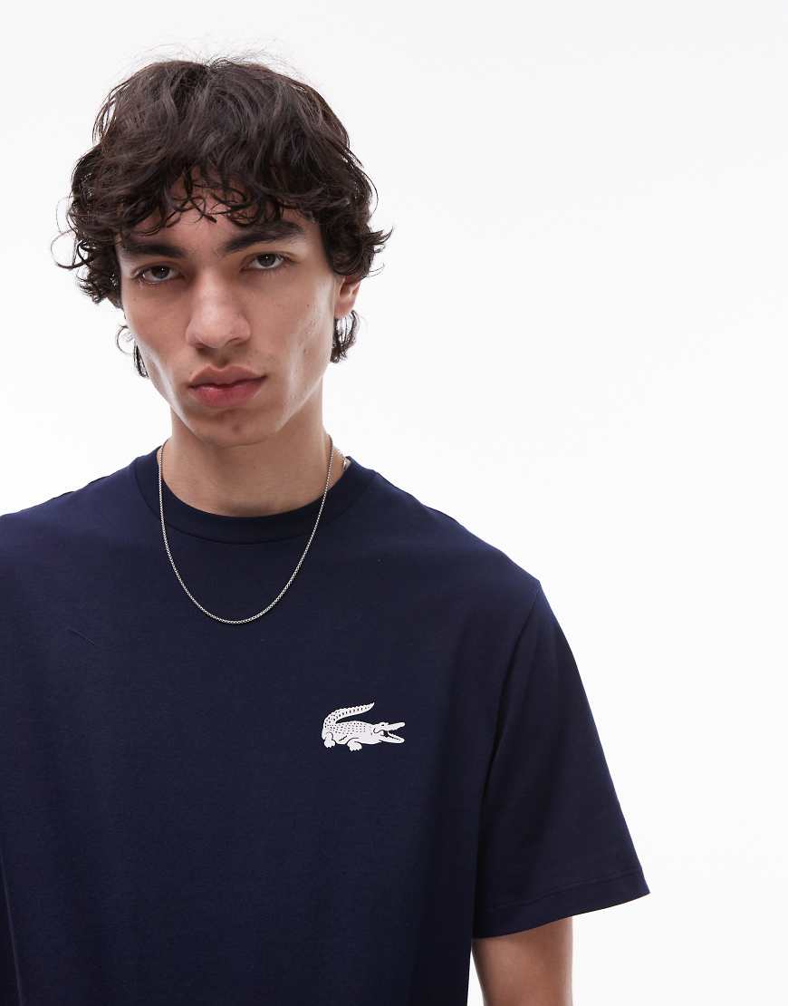 Lacoste - Loungewear-T-Shirt in Marineblau Lacoste - Loungewear-T-Shirt in Marineblau von Lacoste