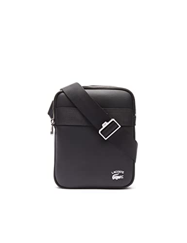 Lacoste Herren Beuteltasche S CAMERA BAG, Handtasche,Umhängetasche,Schulterriemen,Tunnelzug,SCHWARZ (000),Einheitsgröße (One Size) von Lacoste