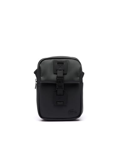 Lacoste Herren Beuteltasche VERTICAL CROSSOVER BAG, Handtasche,Umhängetasche,Schulterriemen,Tunnelzug,SCHWARZ (000),Einheitsgröße (One Size) von Lacoste