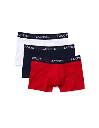 Lacoste Herren 5h9623 Underwear Trunk, Marineblau/Weiß/Rot, M von Lacoste