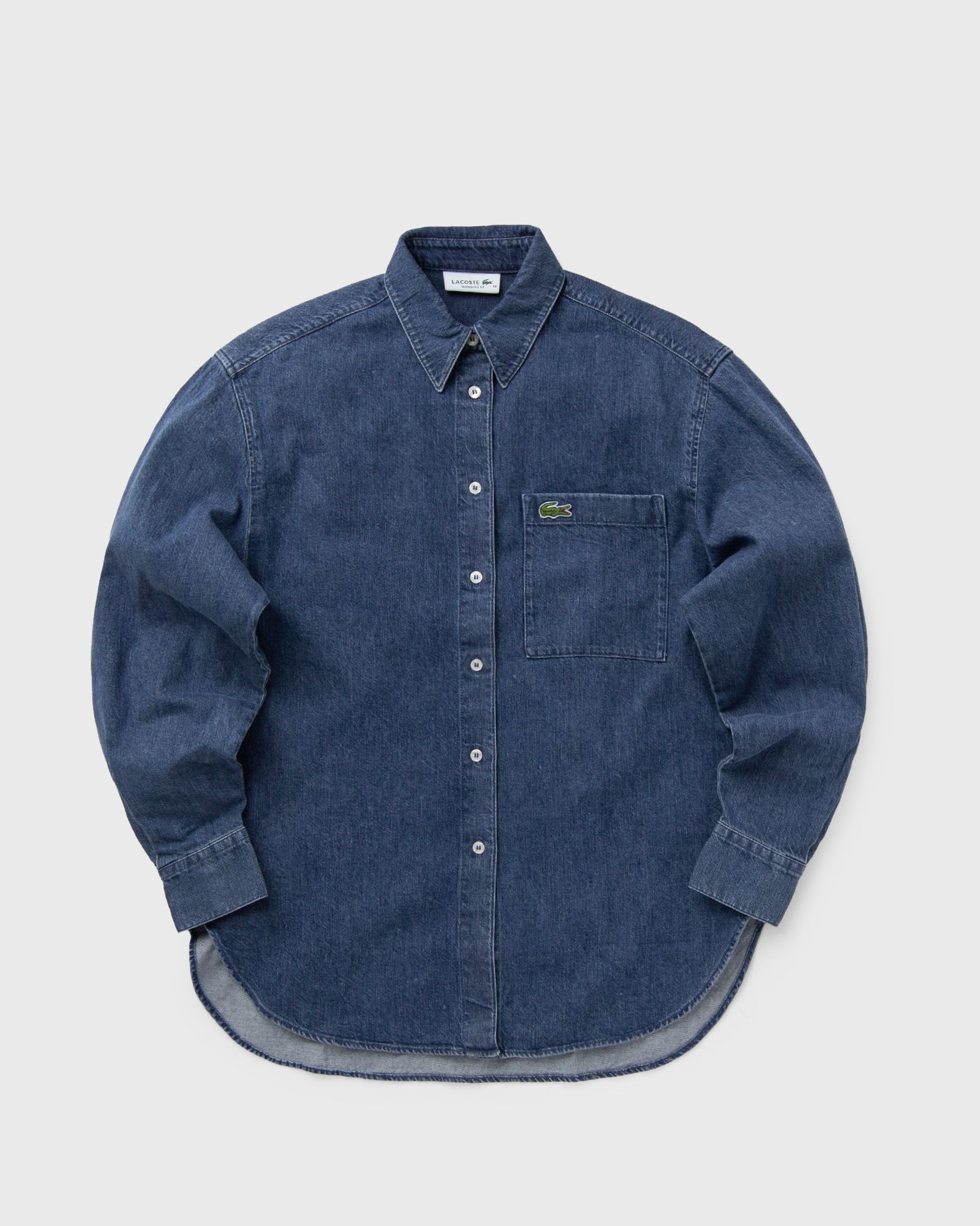 Lacoste OVERSIZED DENIM BREAST POCKET SHIRT women Shirts & Blouses blue in Größe:S von Lacoste