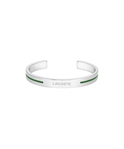 Lacoste Offenes Bangles Armband für Herren Kollektion ADVENTURER aus Edelstahl mit Grüner Emaille-Linie - 2040526 Lacoste Offenes Bangles Armband für Herren Kollektion ADVENTURER aus Edelstahl mit Grüner Emaille-Linie - 2040526 von Lacoste