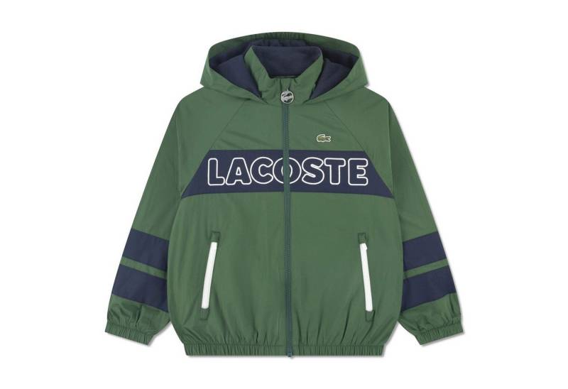 Lacoste Outdoorjacke LACOSTE Kids Kapuzenjacke „Logo Panel“ – Grün/Marine von Lacoste