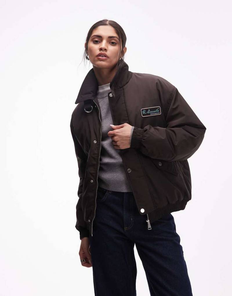 Lacoste - Oversize-Jacke in Braun-Brown von Lacoste