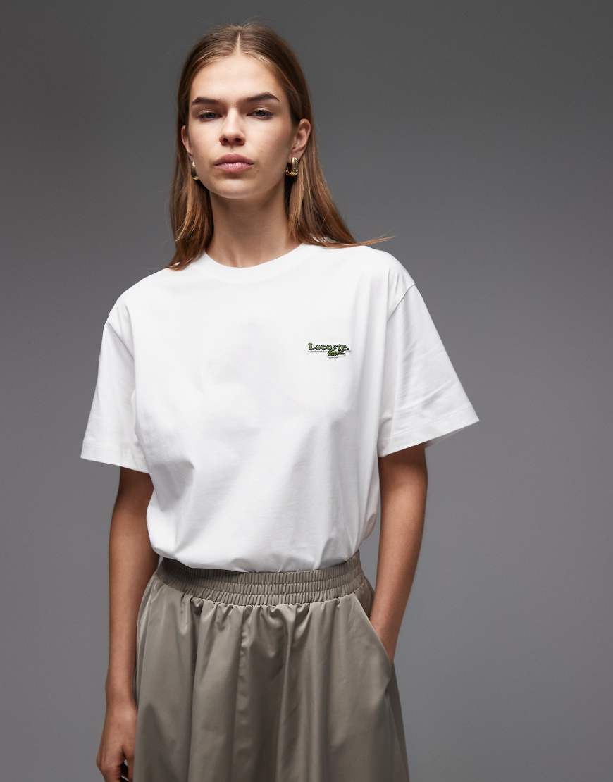 Lacoste - Oversize-T-Shirt in Weiß von Lacoste