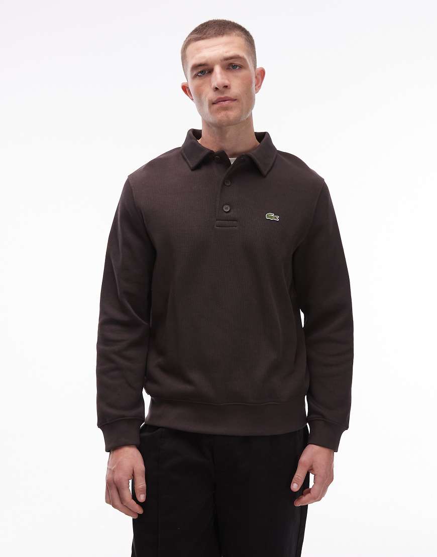 Lacoste - Polo-Sweatshirt in Braun-Brown von Lacoste