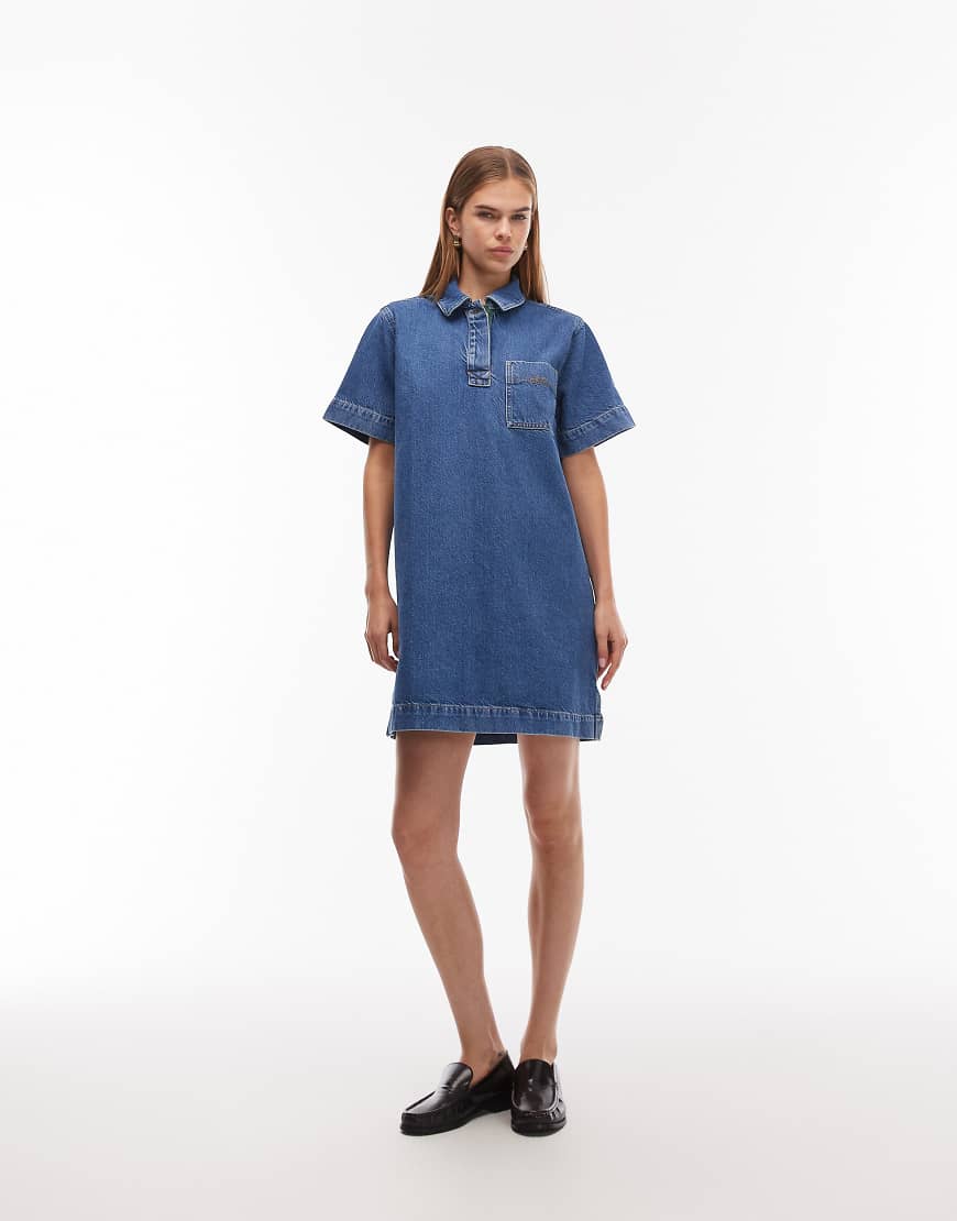 Lacoste - Polokleid in Mittelblau Lacoste - Polokleid in Mittelblau von Lacoste