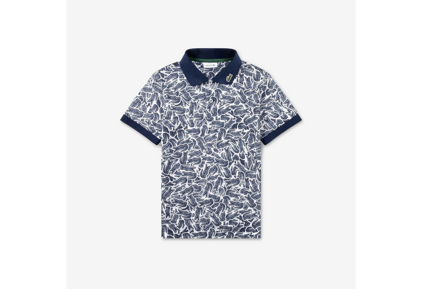 Lacoste Poloshirt LACOSTE Kids Polo „Allover Crocs“ – Navy Blue von Lacoste