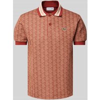 Lacoste Poloshirt mit Label-Detail in Rostrot, Größe XXL von Lacoste