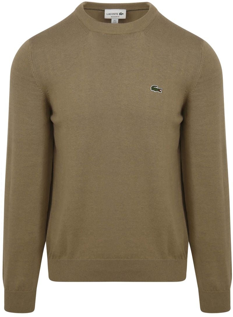 Lacoste Pullover Grün Beige - Größe L von Lacoste