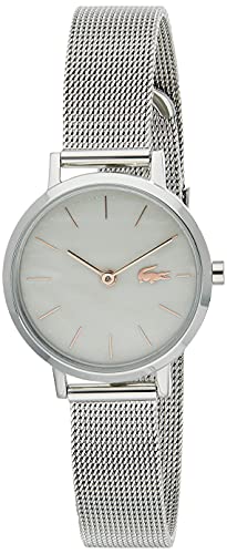 Lacoste Analog Quarzuhr für Damen mit Silbernes Edelstahl-Mesh-Gliederarmband - 2001121 von Lacoste