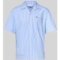 Lacoste Relaxed Fit Freizeithemd mit Resortkragen in Hellblau, Größe 42 von Lacoste