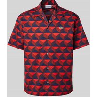 Lacoste Relaxed Fit Freizeithemd mit grafischem Muster Modell 'SUMMER' in Rot, Größe 41 von Lacoste