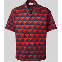 Lacoste Relaxed Fit Freizeithemd mit grafischem Muster Modell 'SUMMER' in Rot, Größe 44 von Lacoste