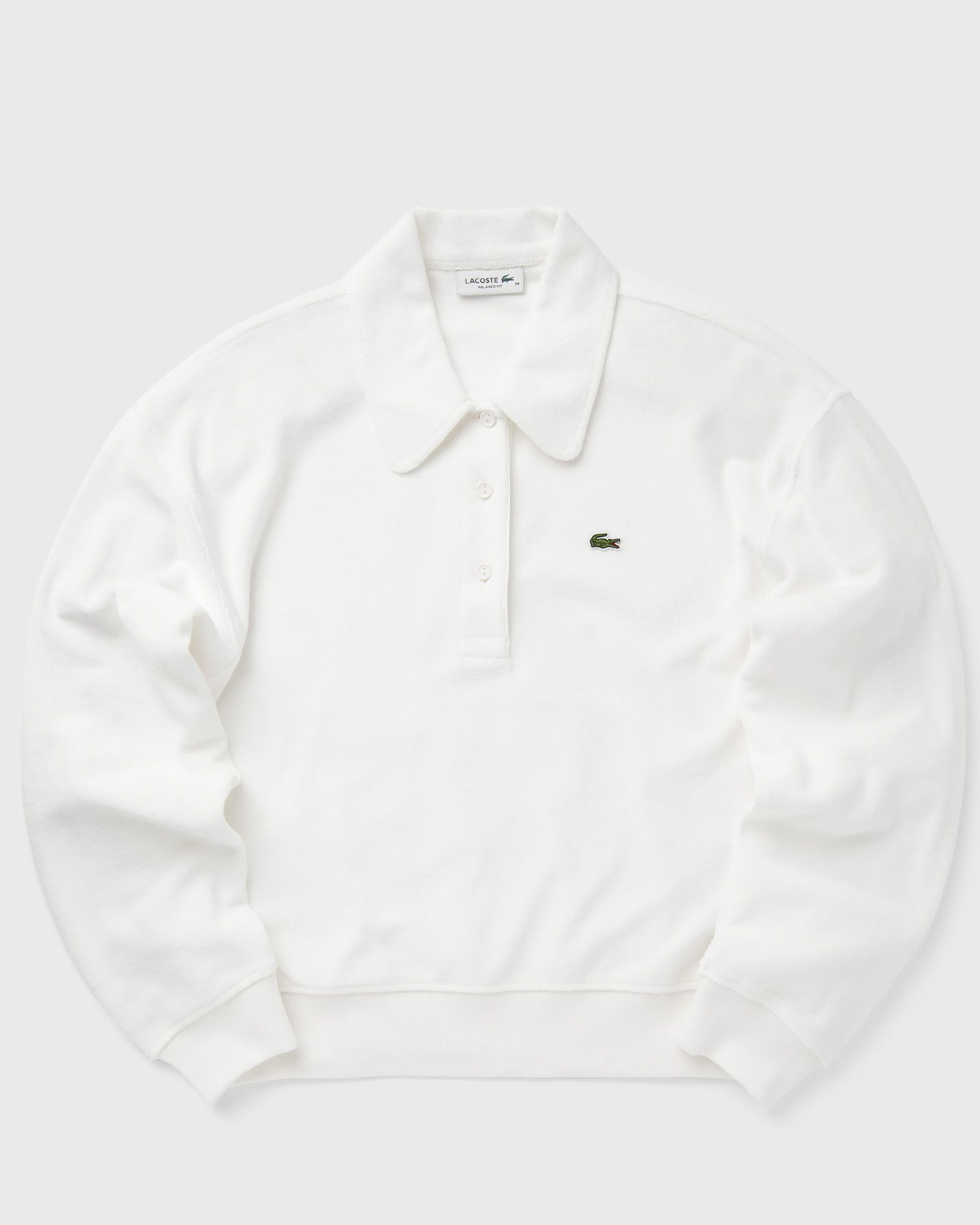 Lacoste Relaxed Fit Terry Knit Polo Sweatshirt women Sweatshirts white in Größe:XS Lacoste Relaxed Fit Terry Knit Polo Sweatshirt women Sweatshirts white in Größe:XS von Lacoste