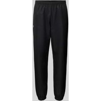 Lacoste Relaxed Fit Trainingshose mit Label-Badge in Black, Größe M von Lacoste