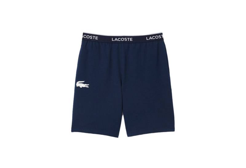 Lacoste Relaxshorts Jersey Hose kurz Croc Krokodil Print Webbund Logoschriftzug von Lacoste