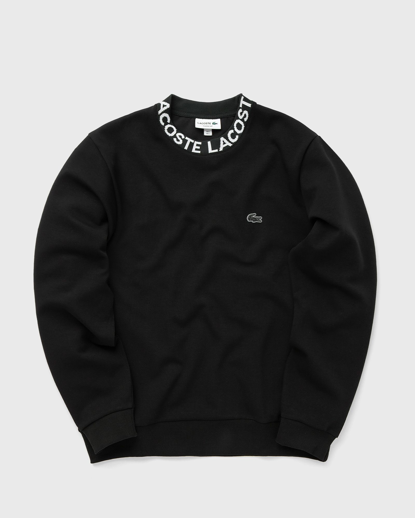 Lacoste LOGO JACQUARD COLLAR DOUBLE FACE SWEATSHIRT men Sweatshirts black in Größe:L von Lacoste