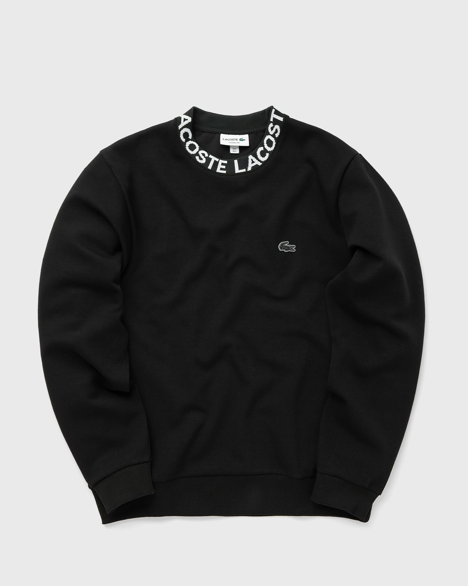 Lacoste LOGO JACQUARD COLLAR DOUBLE FACE SWEATSHIRT men Sweatshirts black in Größe:M von Lacoste