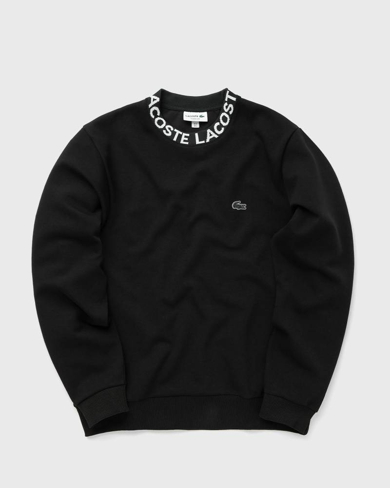 Lacoste LOGO JACQUARD COLLAR DOUBLE FACE SWEATSHIRT men Sweatshirts black in Größe:XL von Lacoste