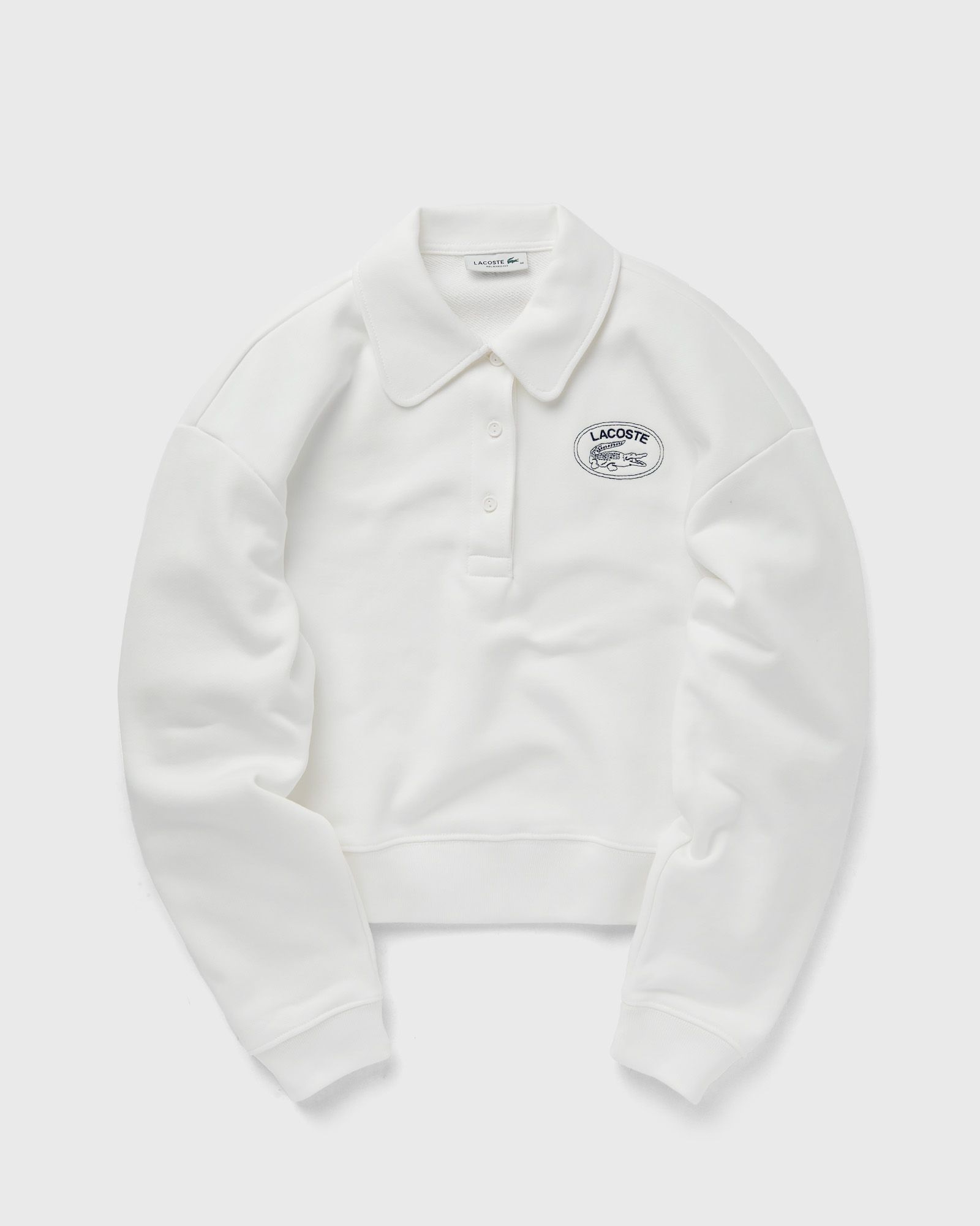 Lacoste SWEATSHIRTS women Half-Zips white in Größe:L von Lacoste