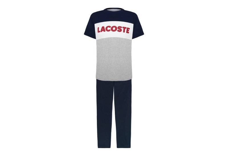 Lacoste Schlafanzug Pyjama Set (2 tlg) in Colourblock-Optik von Lacoste