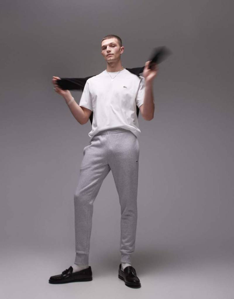 Lacoste - Schmale Jogginghose in Grau mit Logo von Lacoste