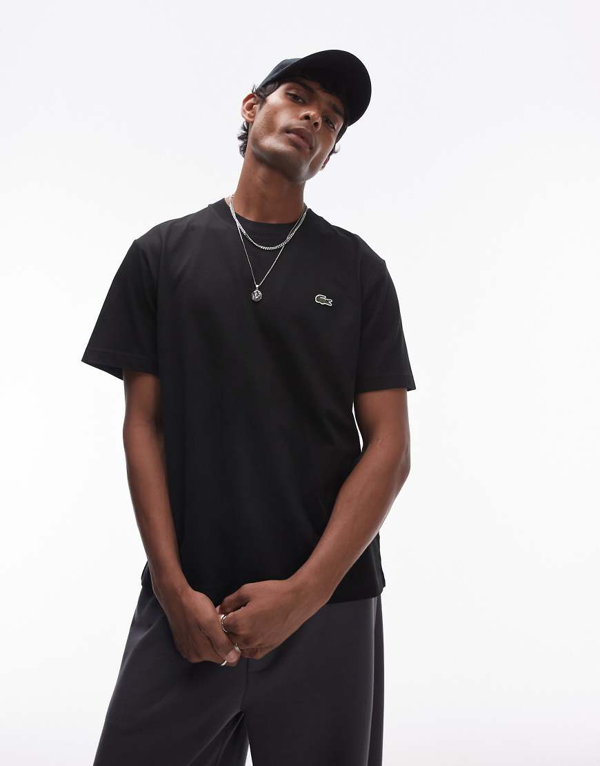 Lacoste - Schwarzes T-Shirt mit Logo von Lacoste