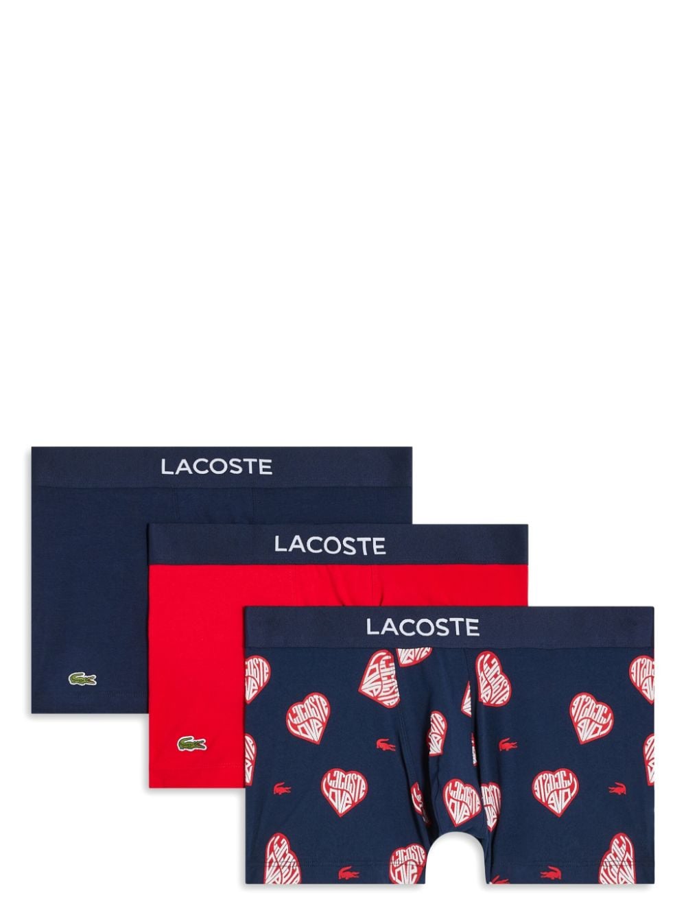 Lacoste Set aus drei Boxershorts mit Logo-Bund - Blau von Lacoste