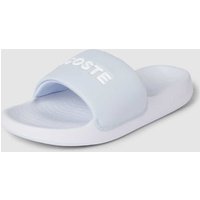 Lacoste Slides mit Label-Print in Hellblau, Größe 37 von Lacoste